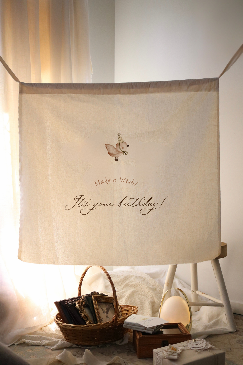 Large Birthday Banner | 100cm x 100cm | Multiple Design + Fabric Options