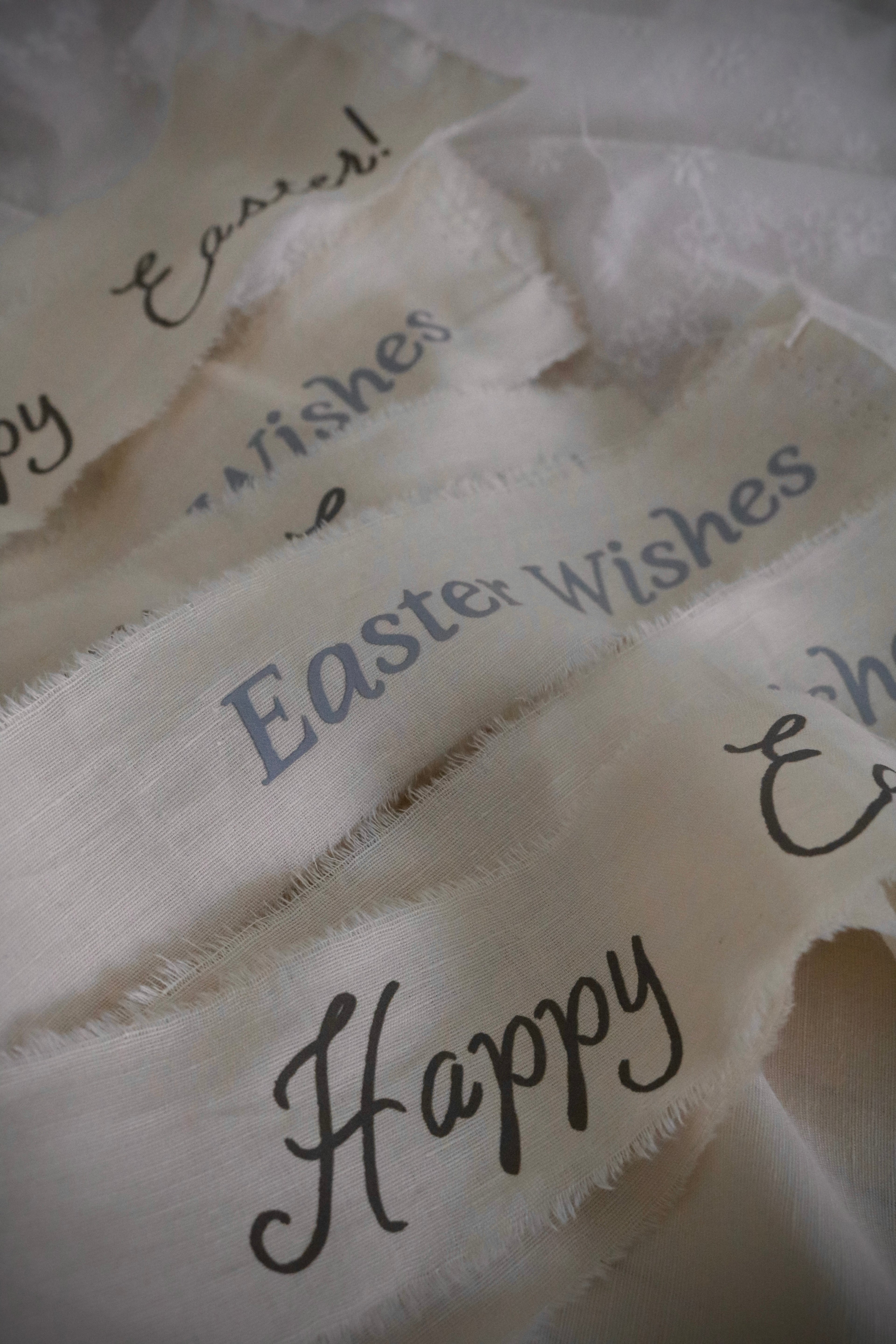 Frayed Linen Easter Ribbon