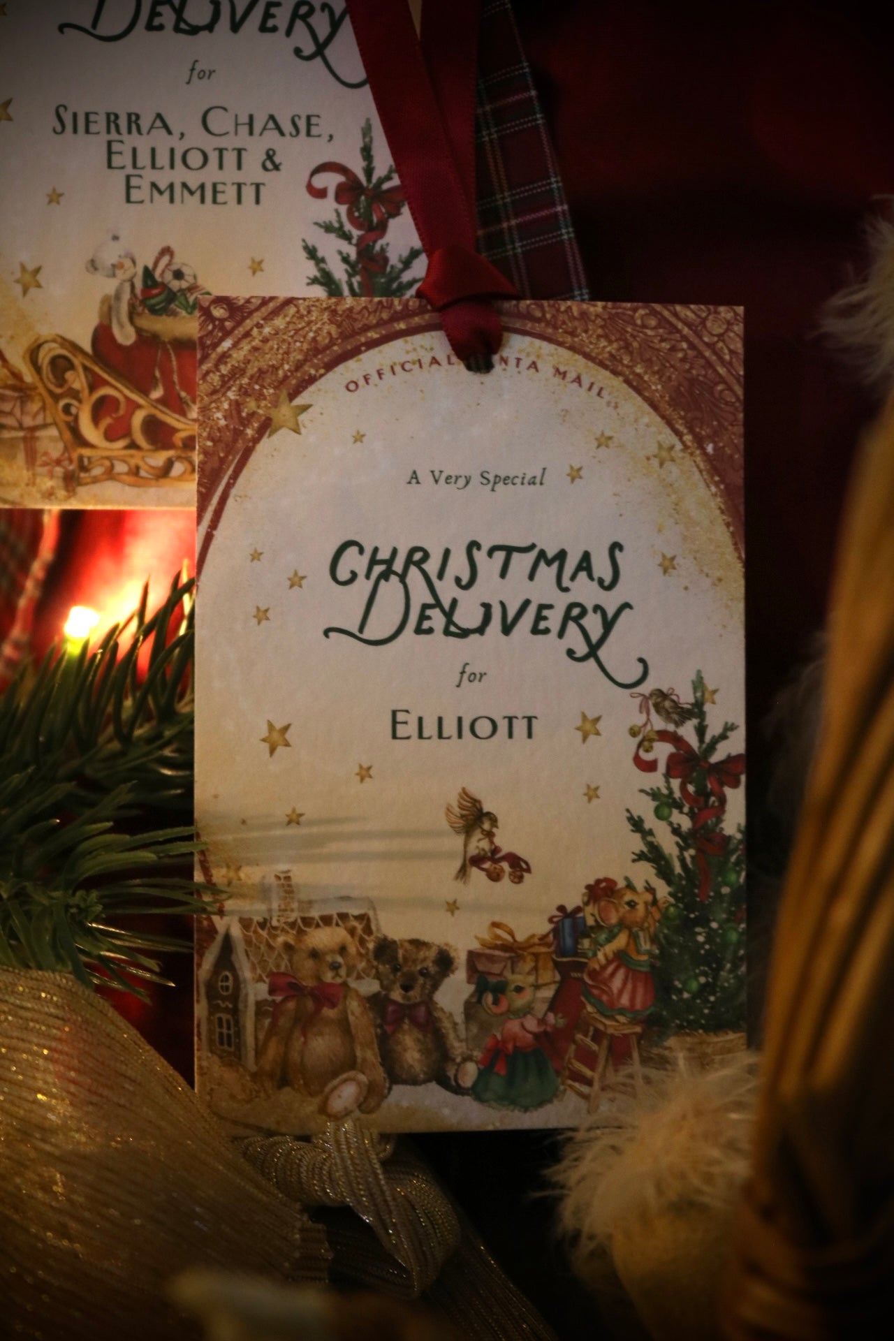 Illustrated Special Gift Tag from Santa