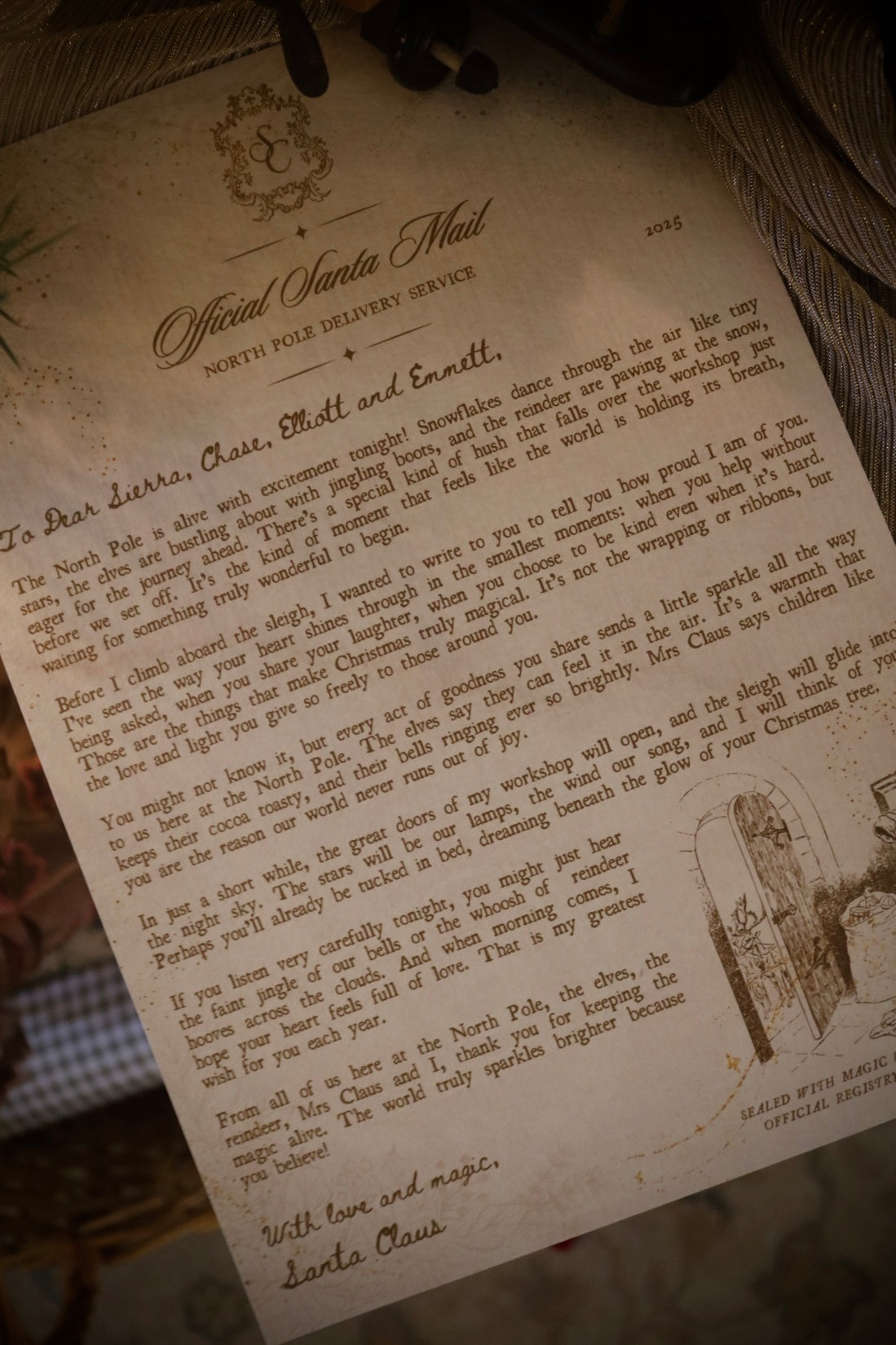 Scroll Style Letter from Santa | Deliver on Christmas Morning