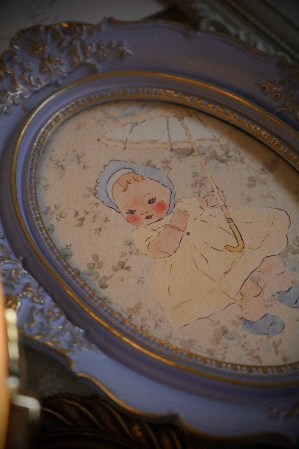 Dolly with Parasol | Framed