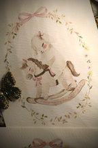 Bunny and Rocking Pony | Art Print or Greeting Card