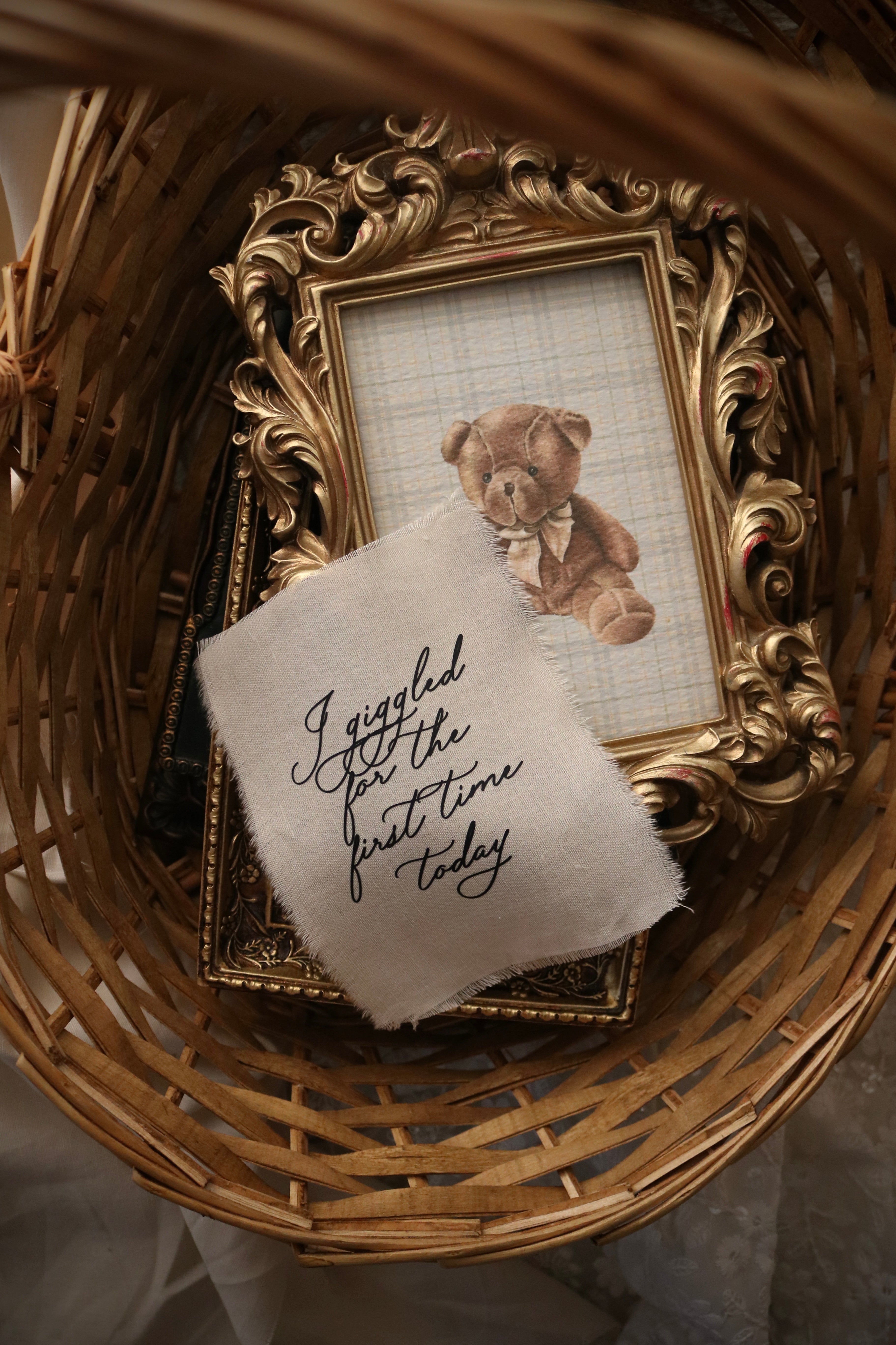 A Year of Firsts - Linen Milestone Set for Baby