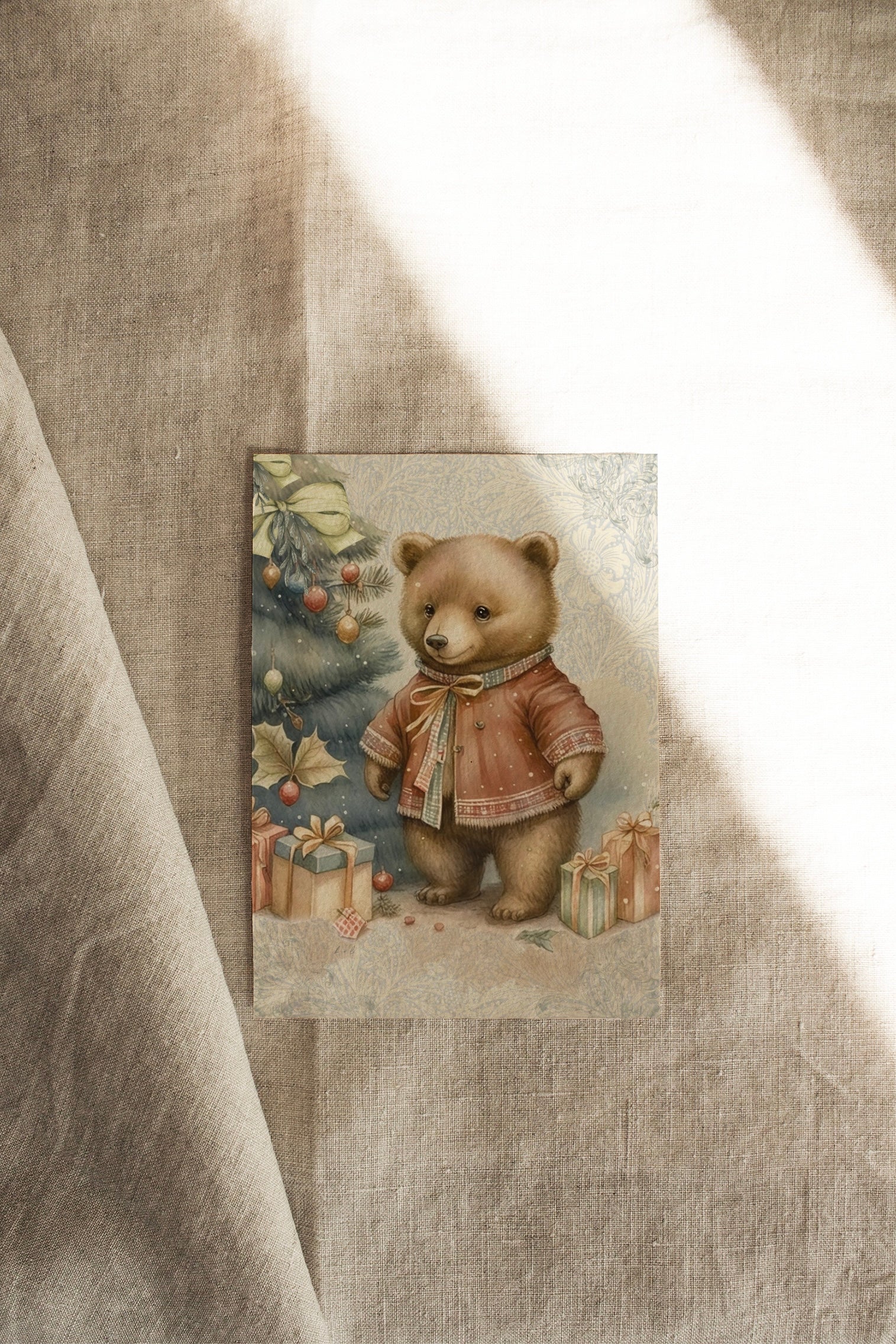 Berkley Bear | Available as Christmas Card or Print