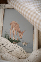 The Fawn and the Paper Boat | Framed
