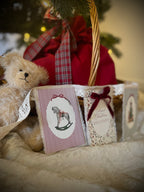 Lace and Cotton Christmas Garland | Customisable Illustrations + Text