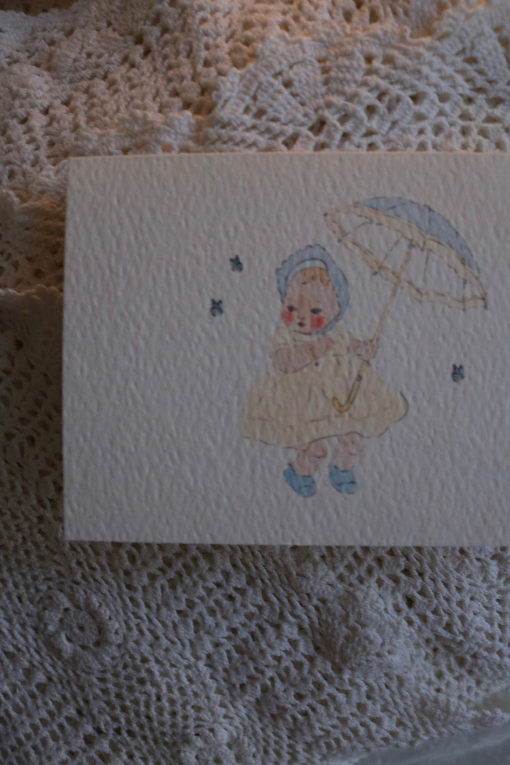 Dolly with Parasol | Illustrated Keepsake Card