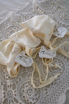 Butter Yellow Broderie Anglaise Baby Bonnet