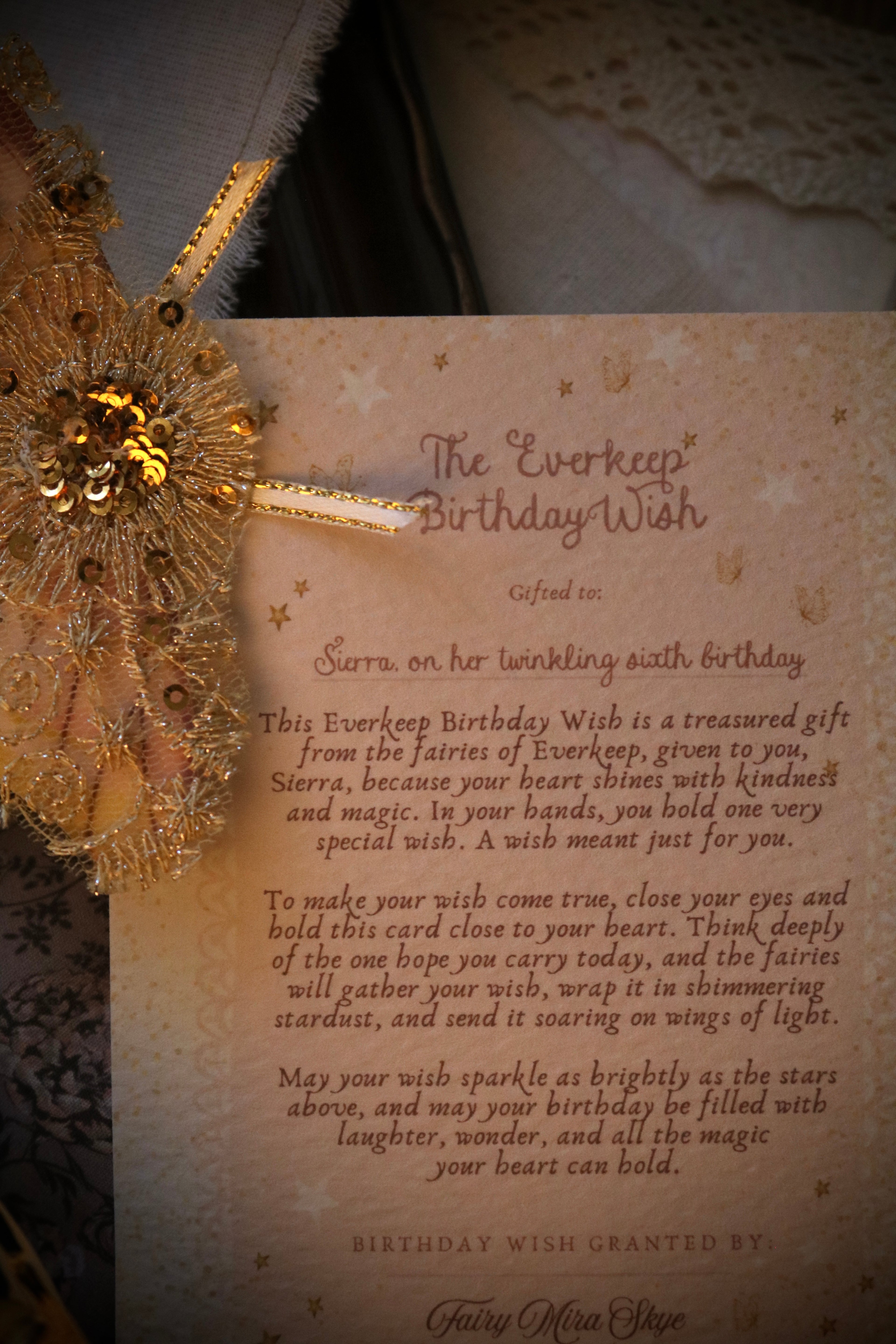 Fairy Birthday Mail - Complete Keepsake Set