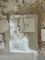 Embroidered Cotton Capelet with Swan Pendant
