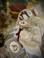 Lace and Cotton Christmas Garland | Customisable Illustrations + Text