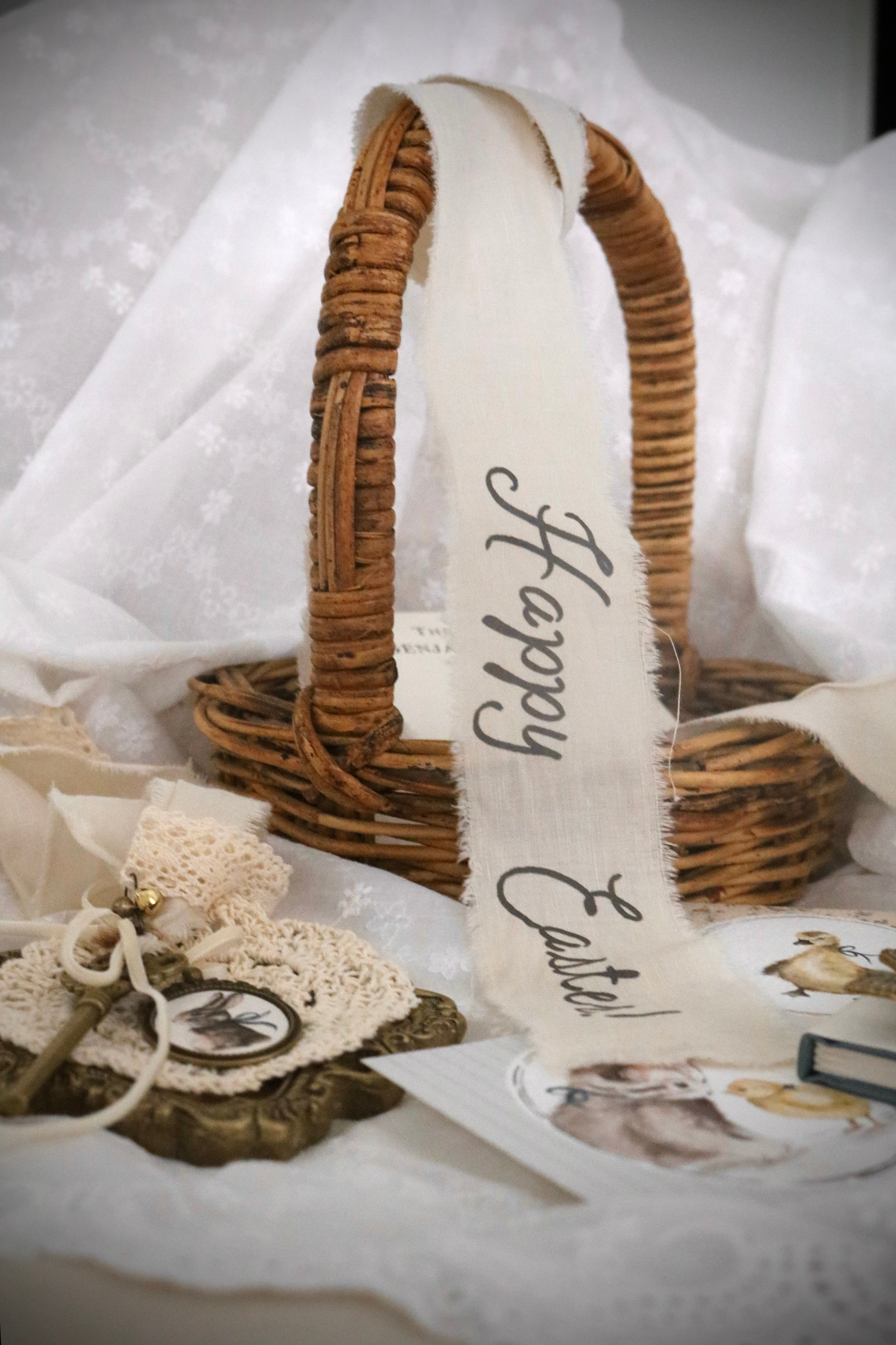 Frayed Linen Easter Ribbon