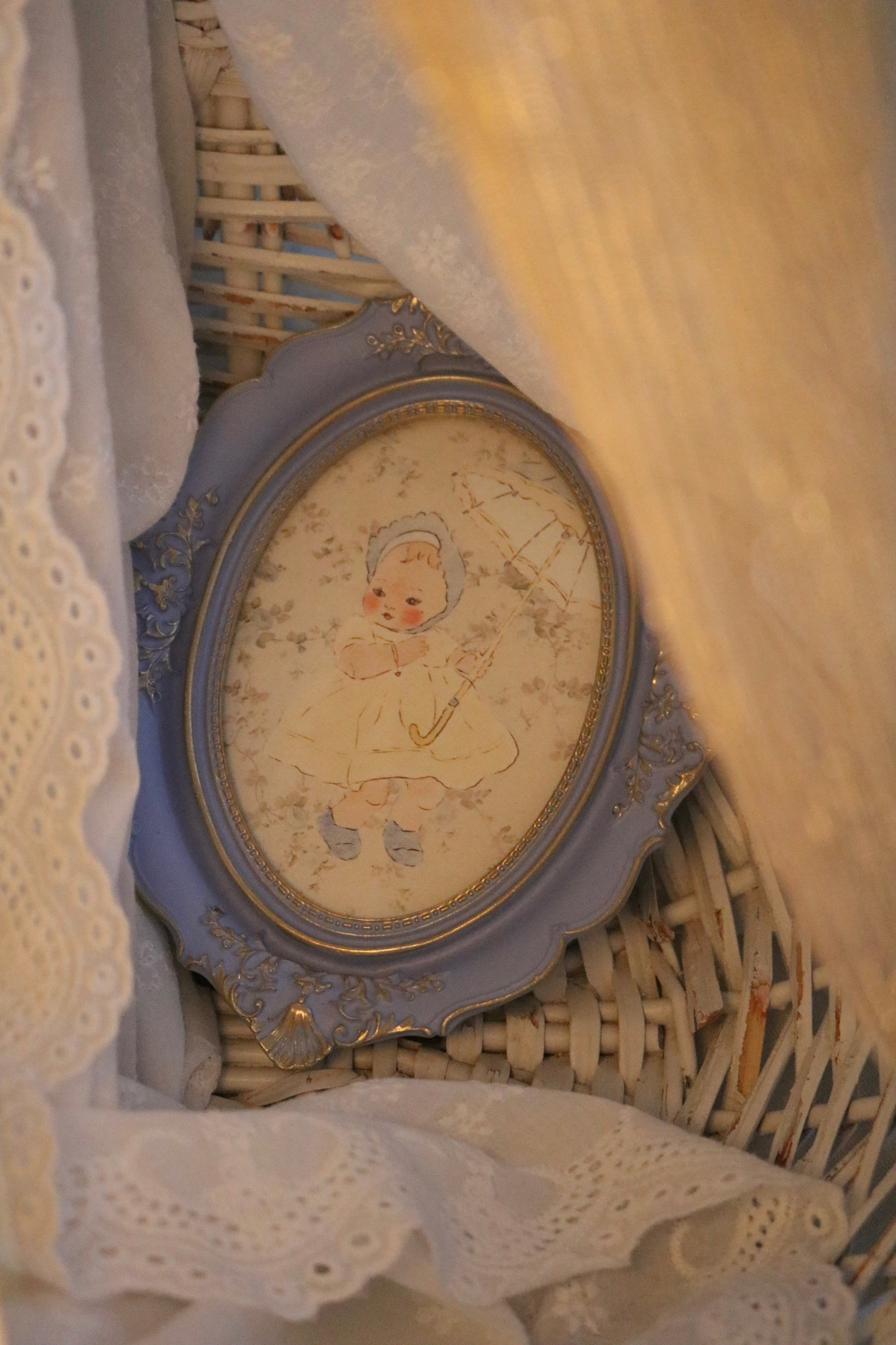 Dolly with Parasol | Framed