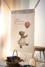Tall Birthday Banner | 55cm x 115cm | Multiple Design + Fabric Options