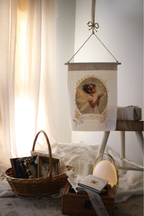 Small Birthday Banner w Wooden Rod | 35cm x 45cm | Multiple Design + Fabric Options