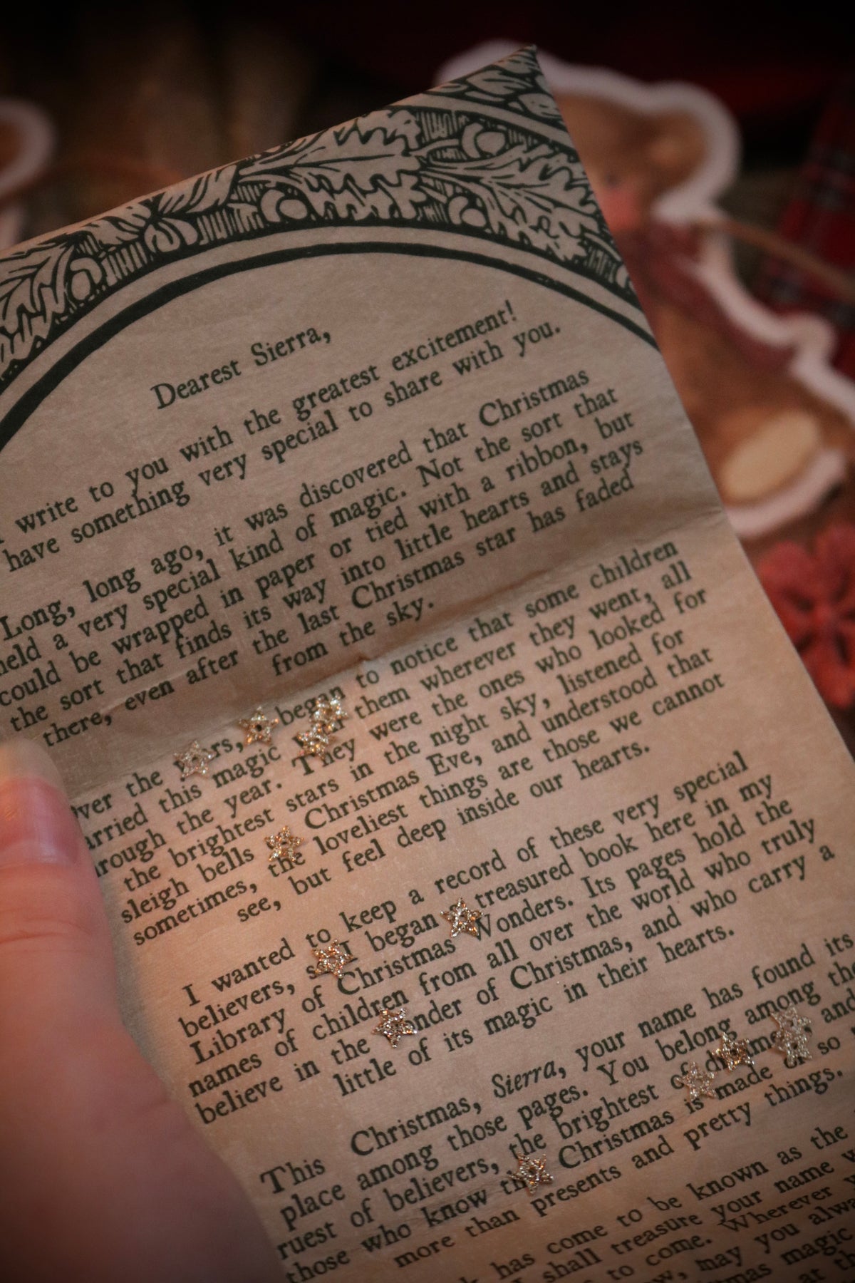 Fold Out Letter from Santa Claus
