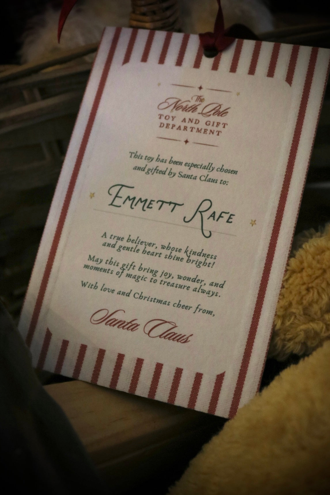 Illustrated Special Gift Tag from Santa