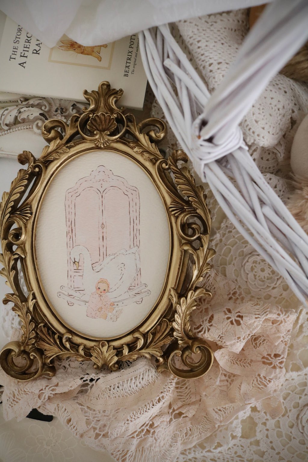 Dolly and the Rocking Swan | Framed