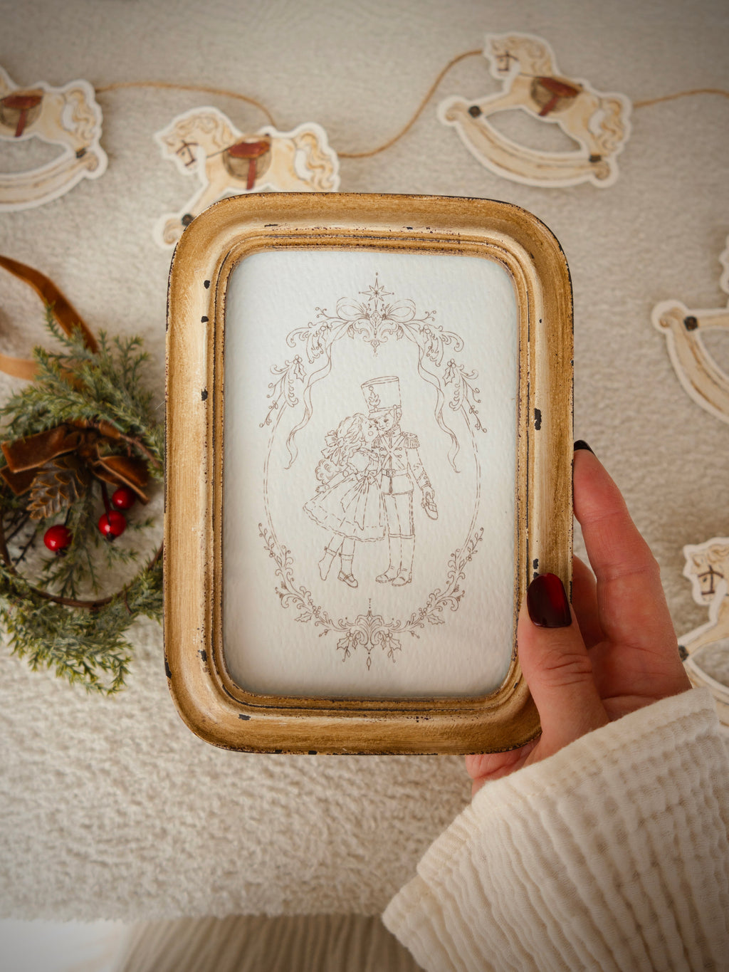 Toy Soldier and Dolly Sketch | Available as Christmas Card or Print