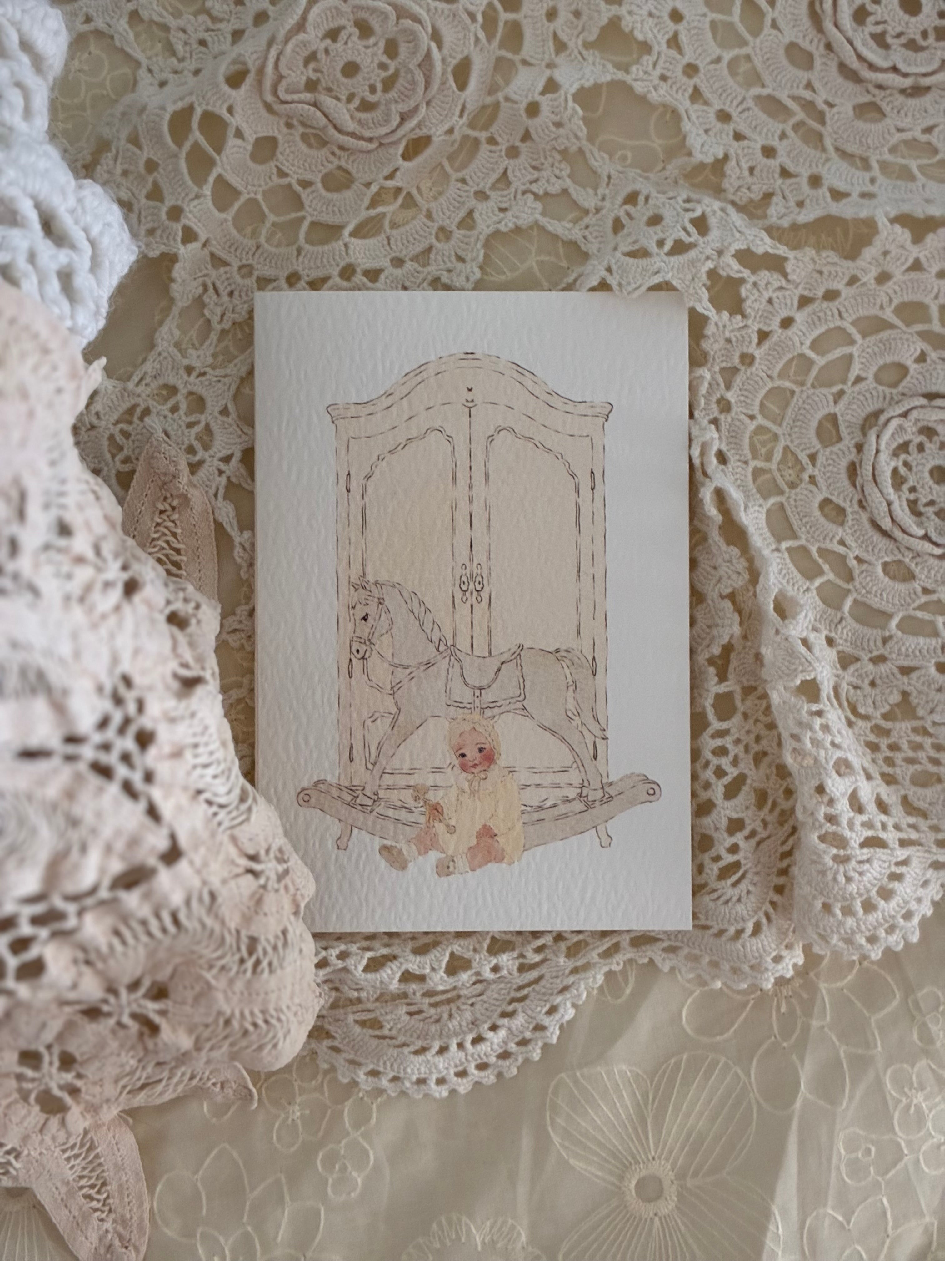 Nursery | Cream | Illustrated Keepsake Card