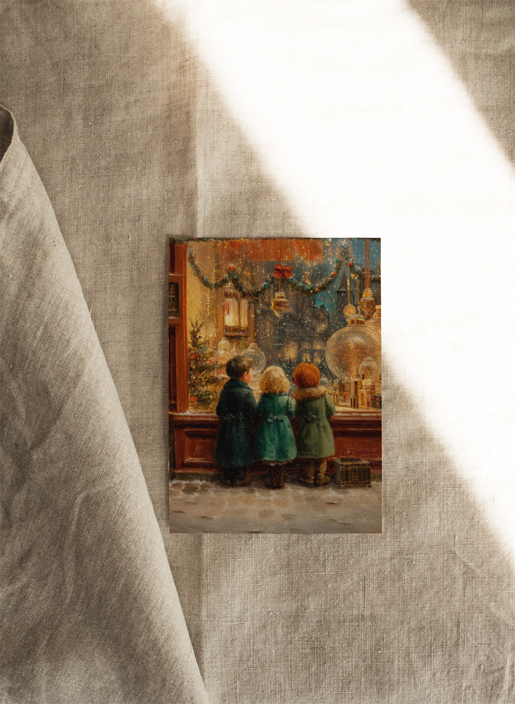 Looking in the Shop Window | Available as Christmas Card or Print