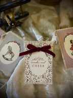 Lace and Cotton Christmas Garland | Customisable Illustrations + Text