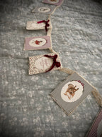 Lace and Cotton Christmas Garland | Customisable Illustrations + Text