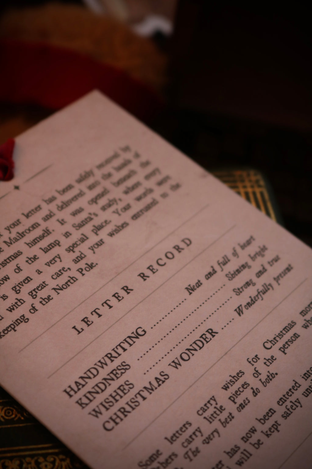 Letter Receipt from Santa