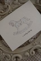 Rocking Horse | Baby Boy | Illustrated Keepsake Card
