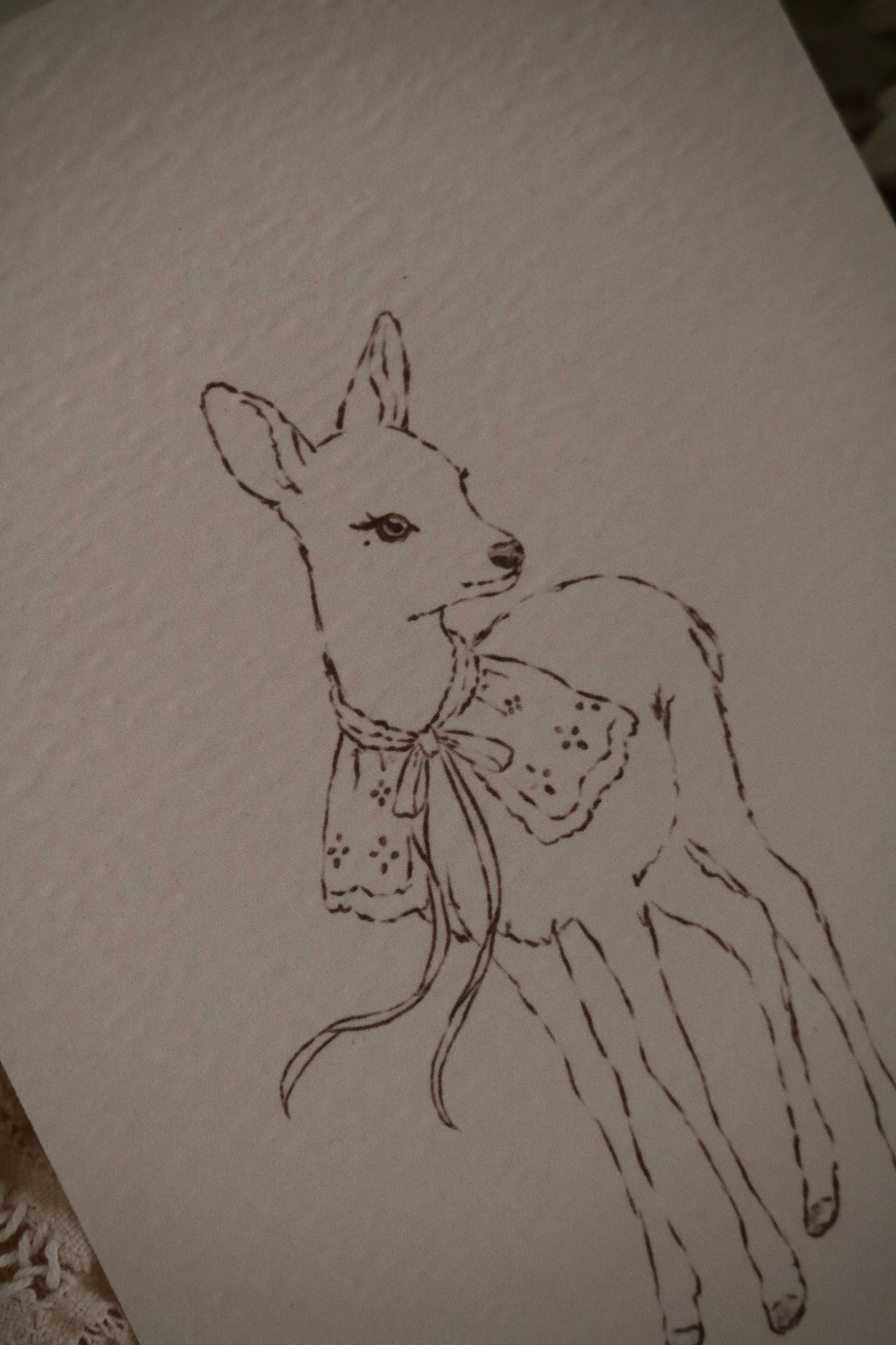 Ottilie Fawn Sketch | Art Print