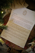 Deluxe Illustrated Card and Letter from Santa, with Double Velvet and Cotton Envelopes