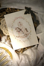 Bunny and Rocking Pony | Art Print or Greeting Card