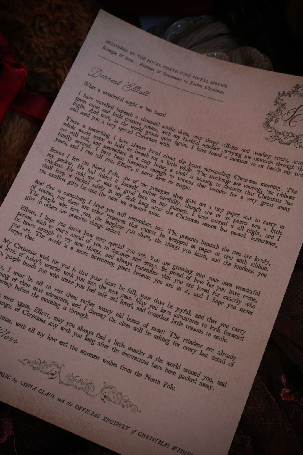 Scroll Style Letter from Santa | Deliver on Christmas Morning