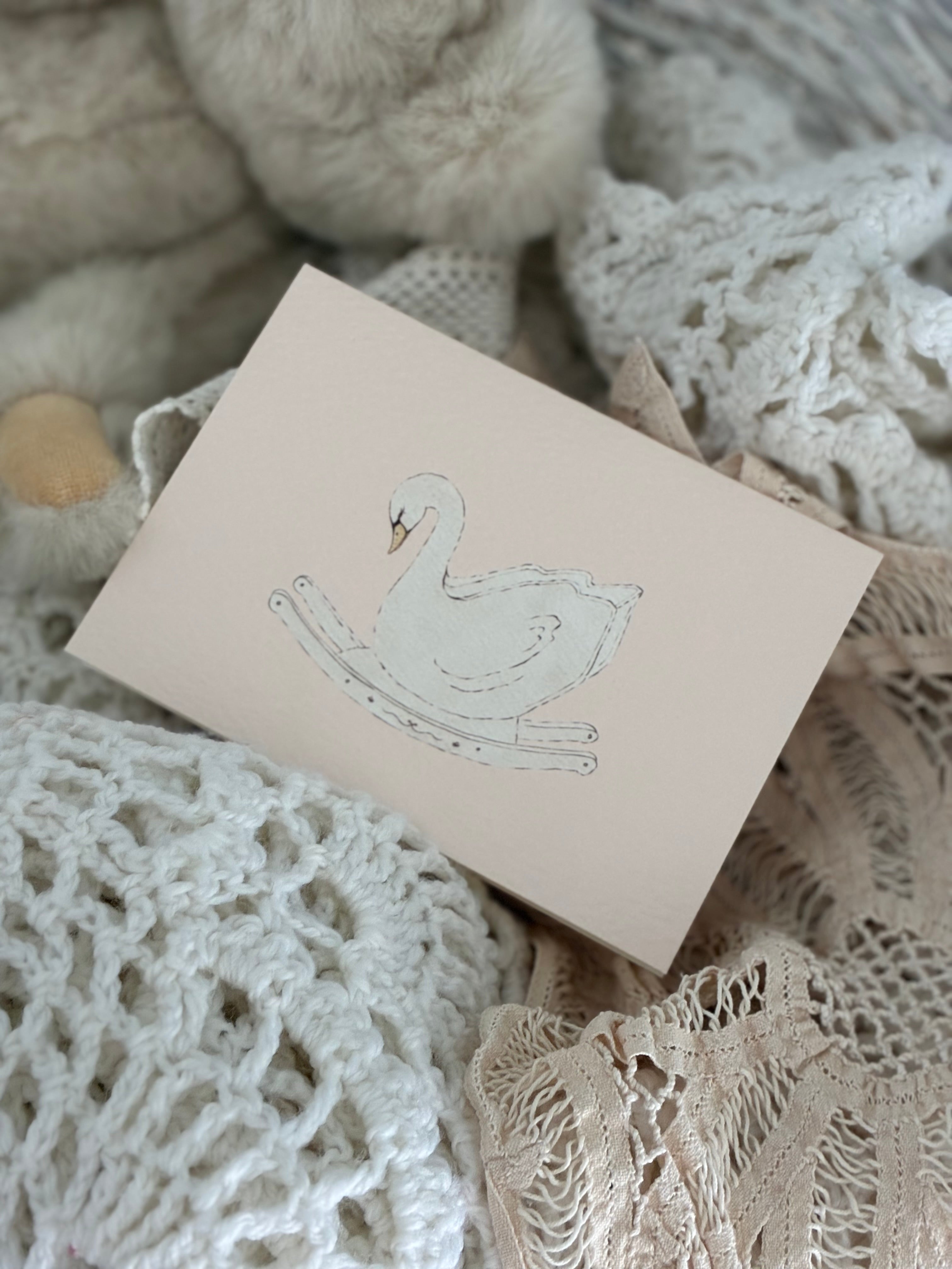 The Rocking Swan | Illustrated Keepsake Card