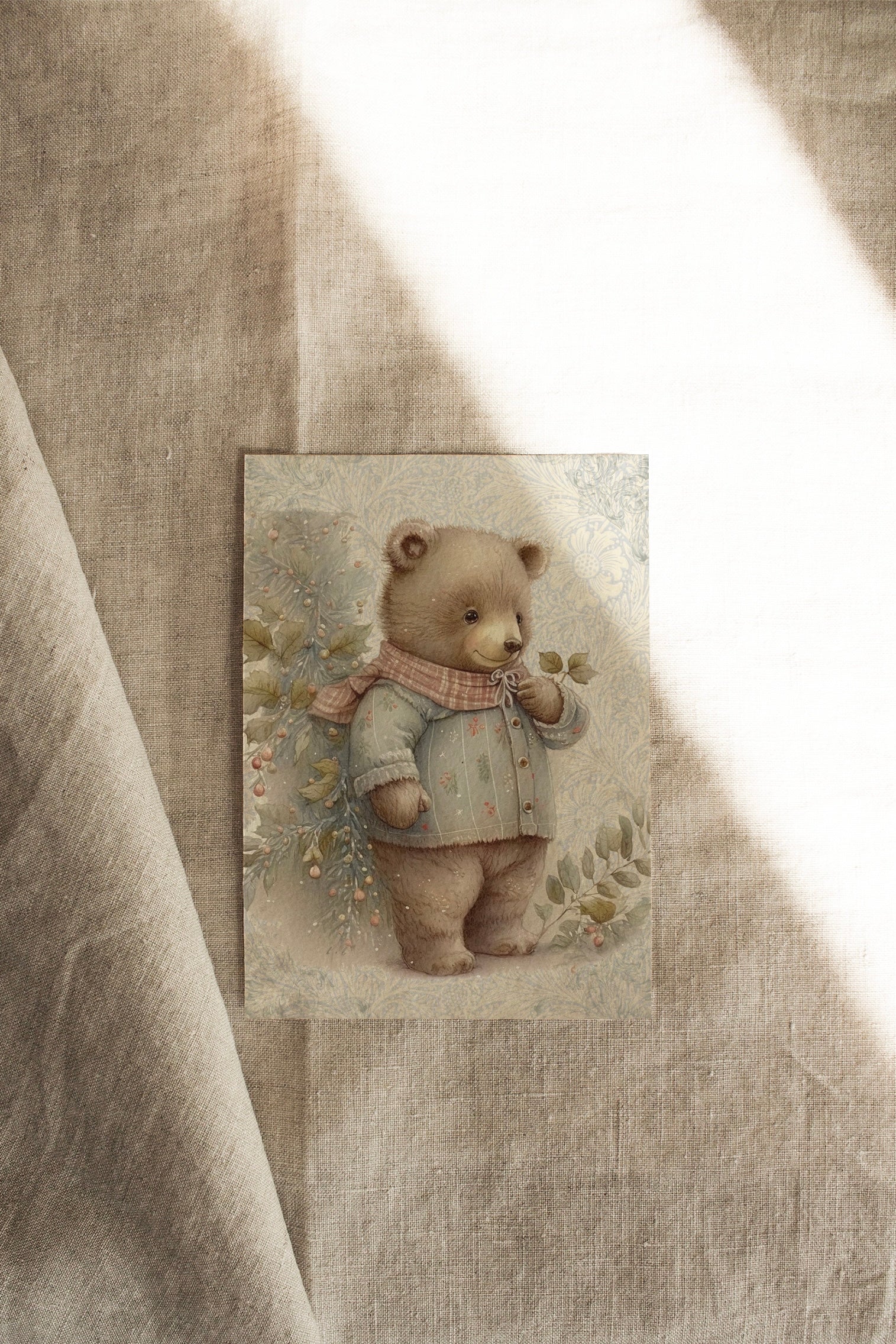 Barnaby Bear | Available as Christmas Card or Print