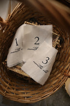A Year of Firsts - Linen Milestone Set for Baby