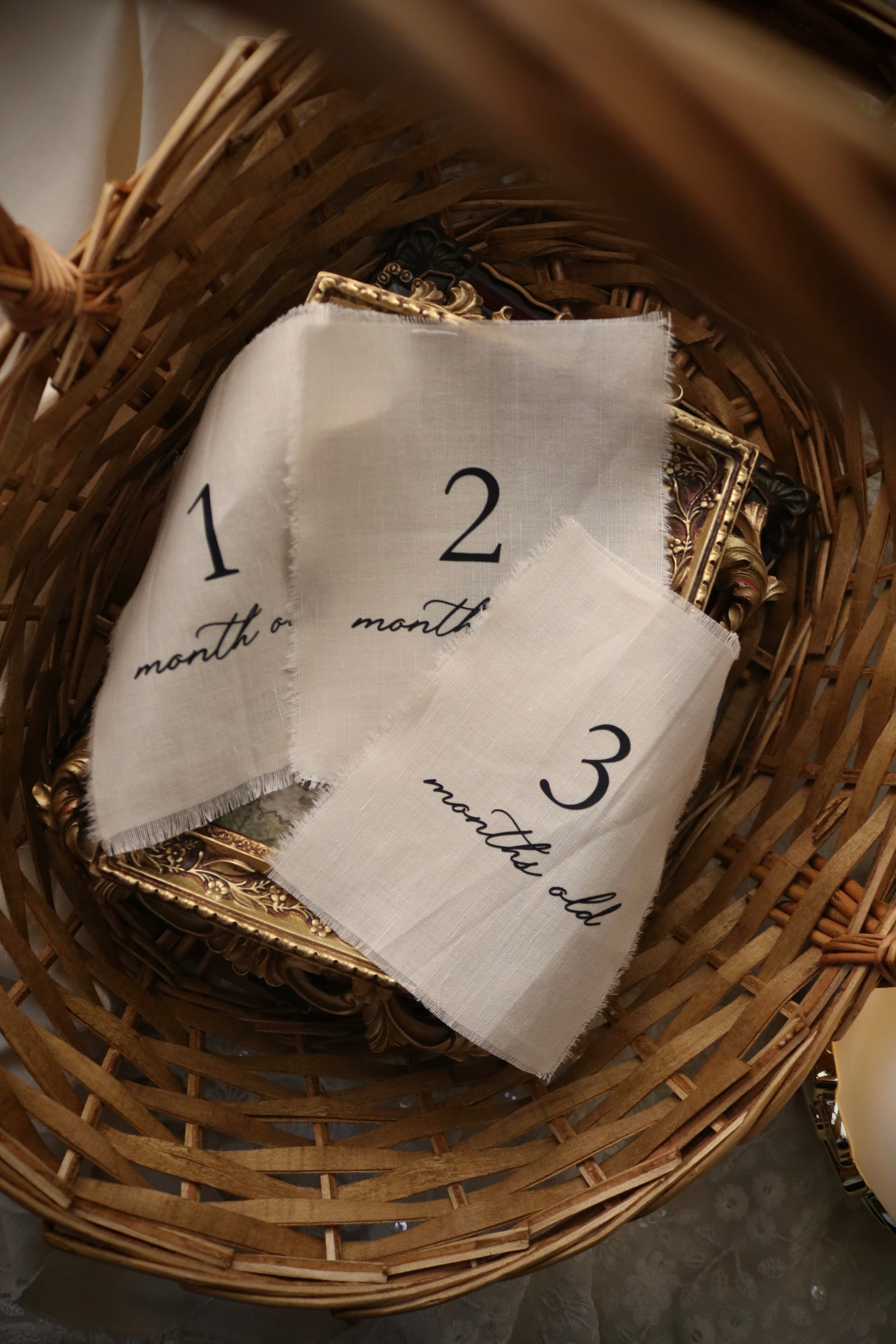 A Year of Firsts - Linen Milestone Set for Baby