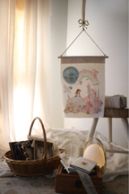 Small Birthday Banner w Wooden Rod | 35cm x 45cm | Multiple Design + Fabric Options