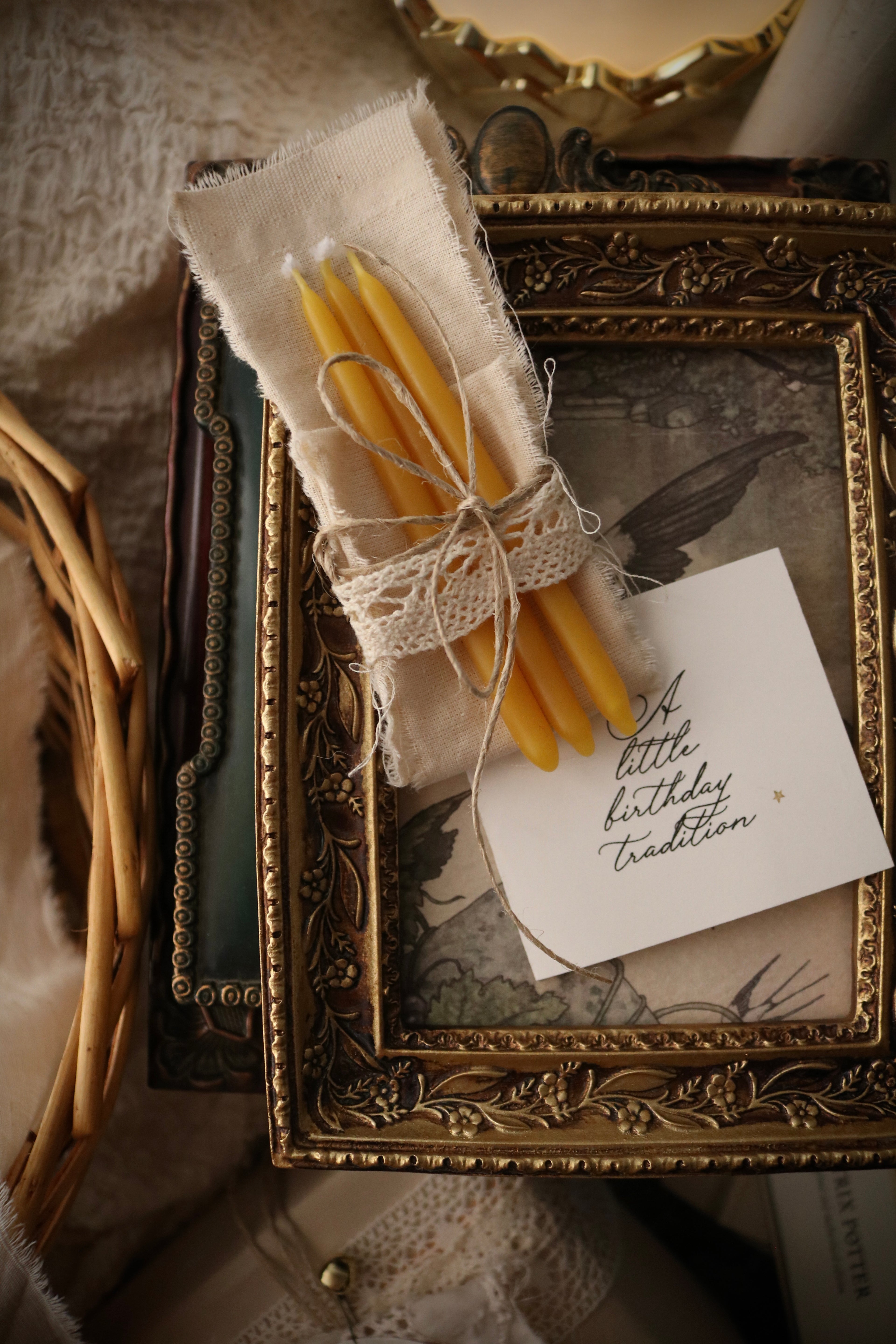 My Birthday Wish Set | 3 x Beeswax Candles + Wish Cards