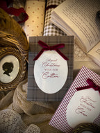 Personalised Christmas Card with Lace and Velvet Ribbon