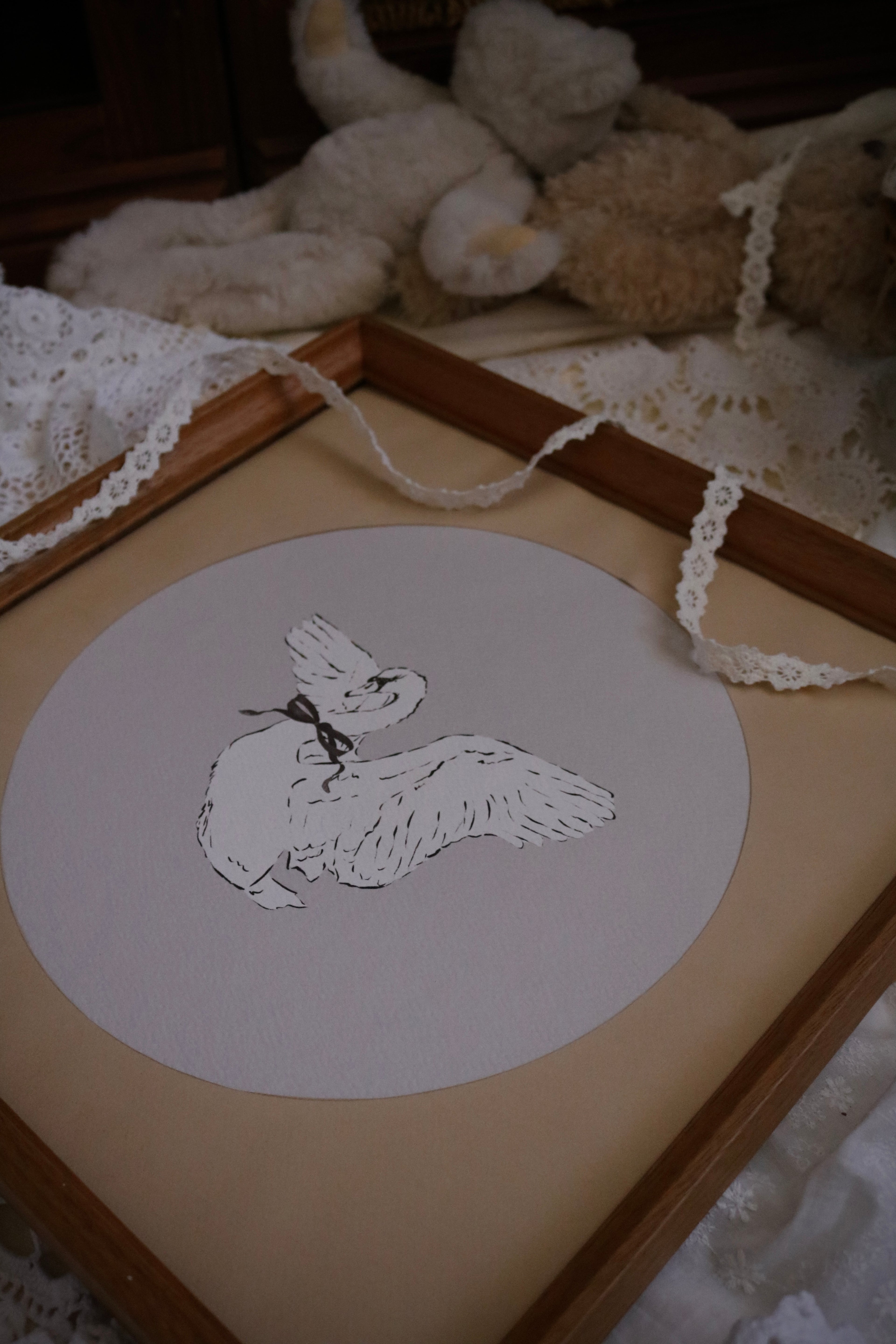 Swan Sketch | Framed