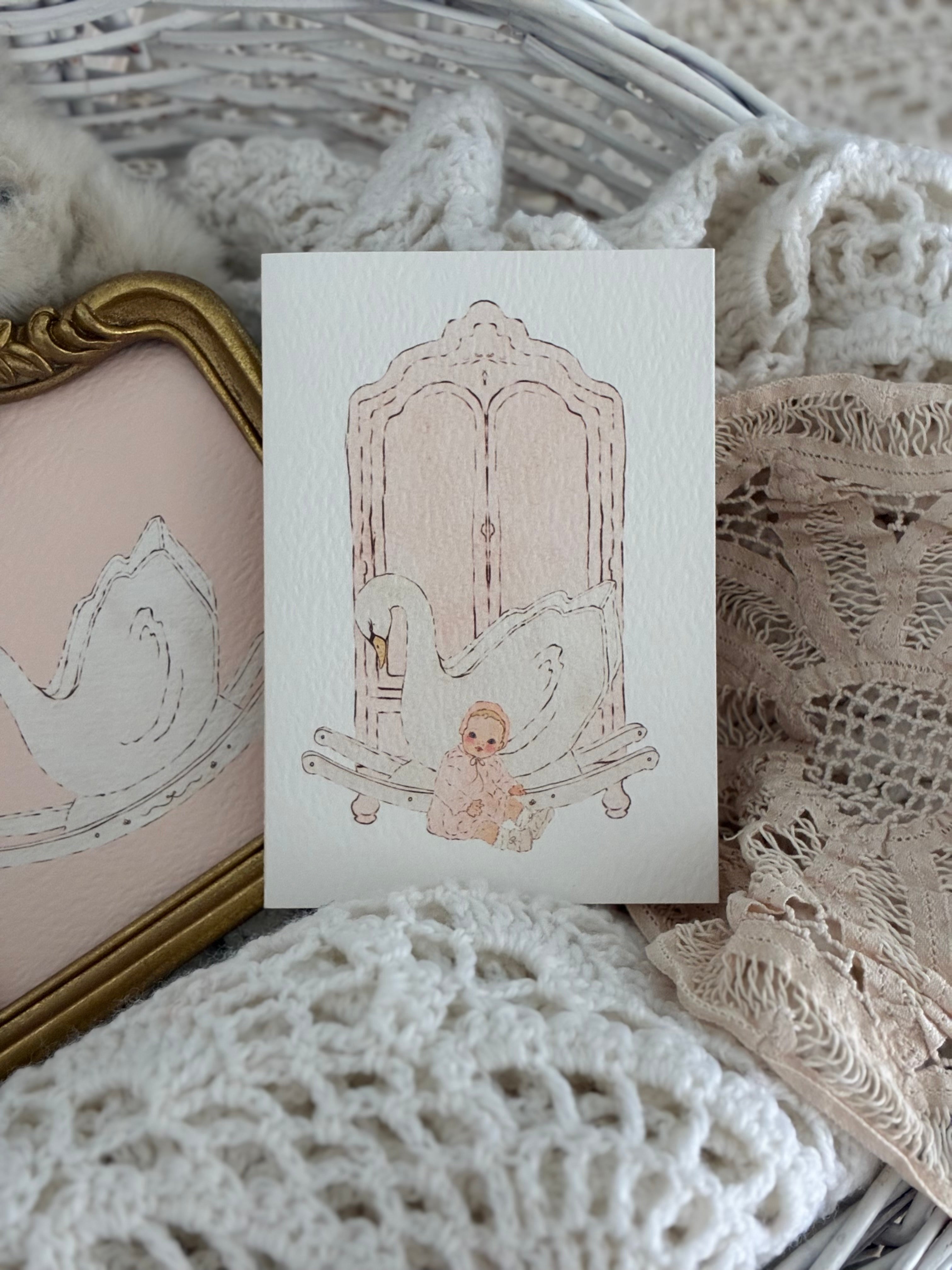 Nursery | Pink | Illustrated Keepsake Card