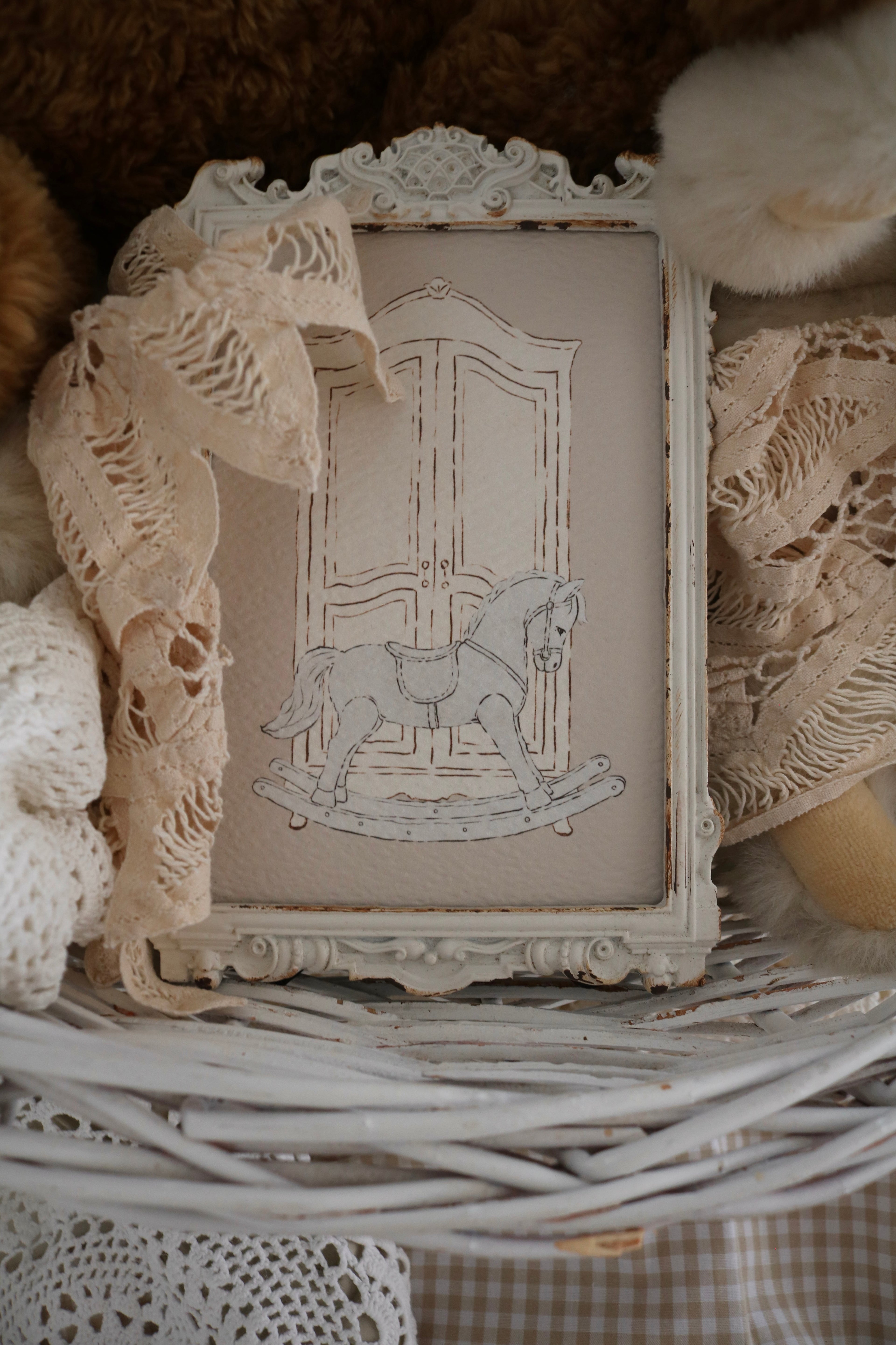 The Armoire and Rocking Horse | Framed