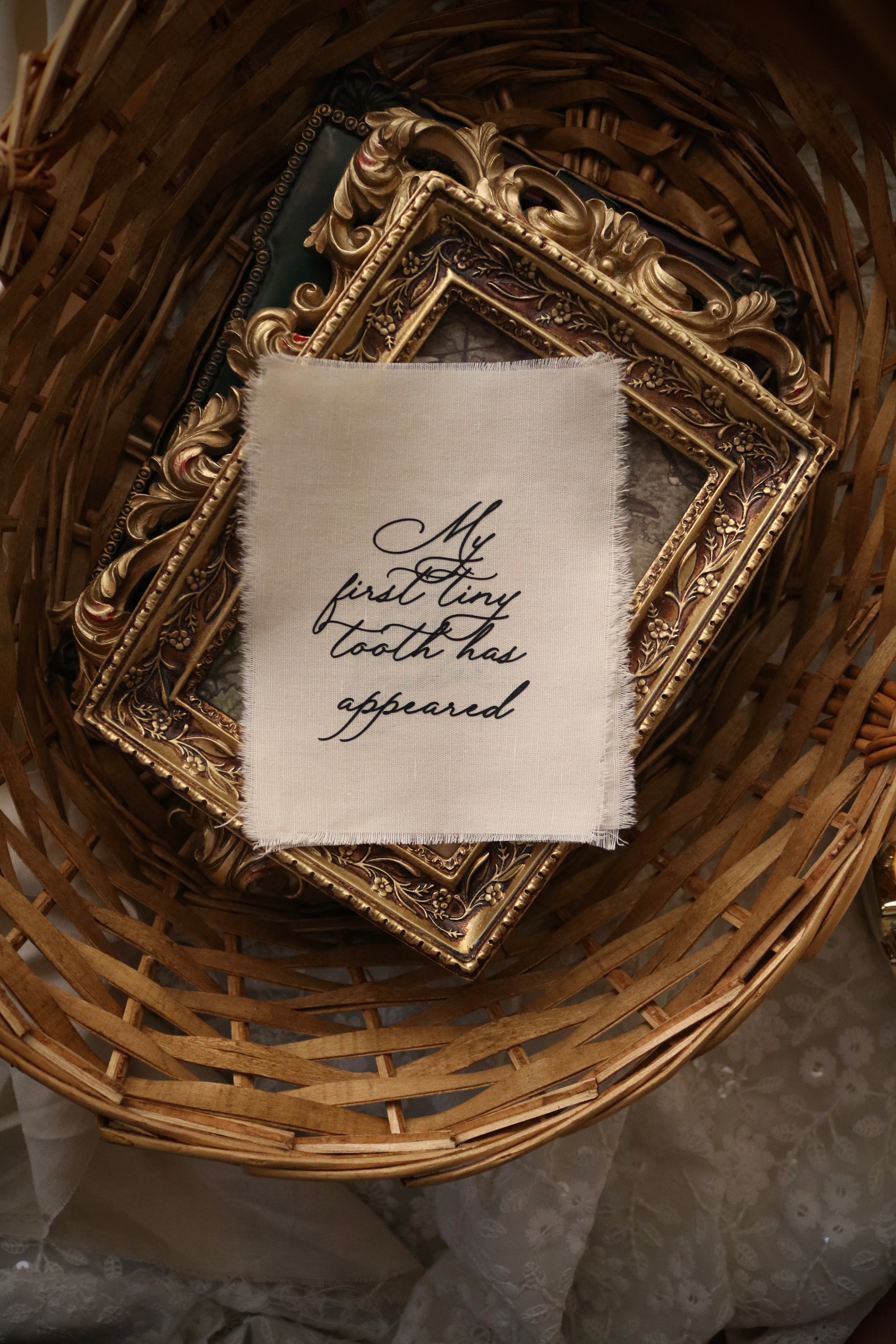 A Year of Firsts - Linen Milestone Set for Baby