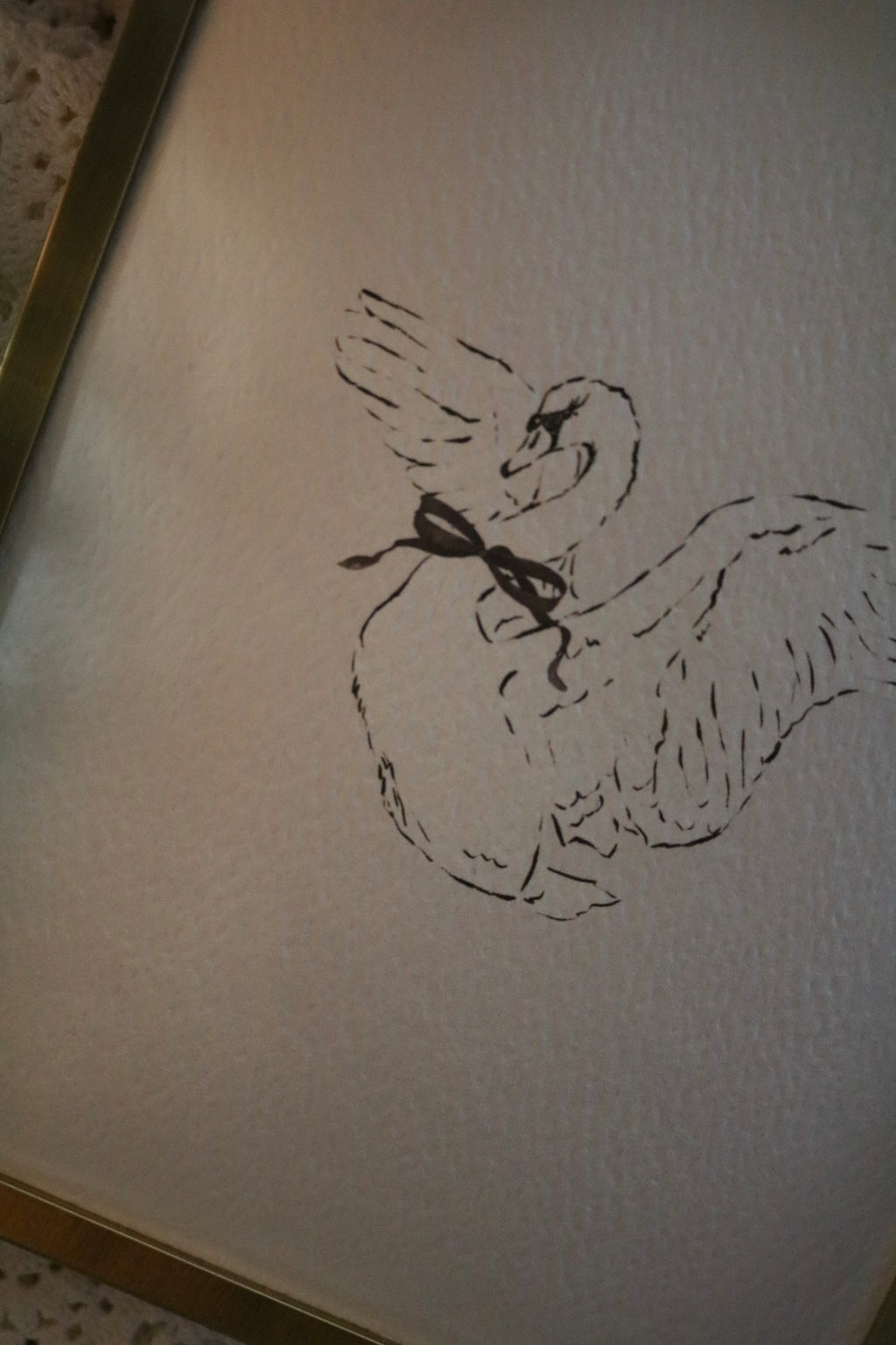 Swan Sketch | Framed