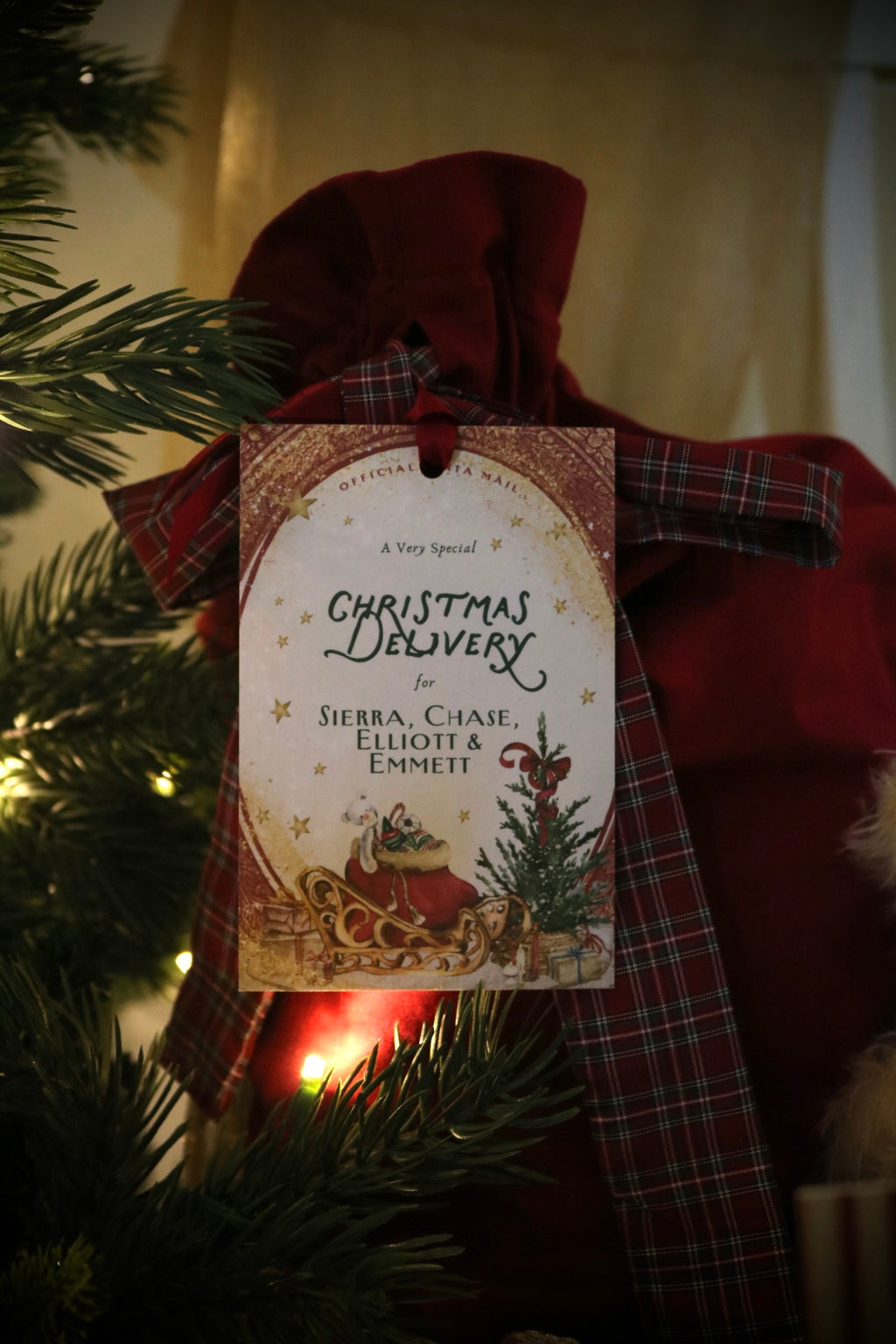 Illustrated Special Gift Tag from Santa