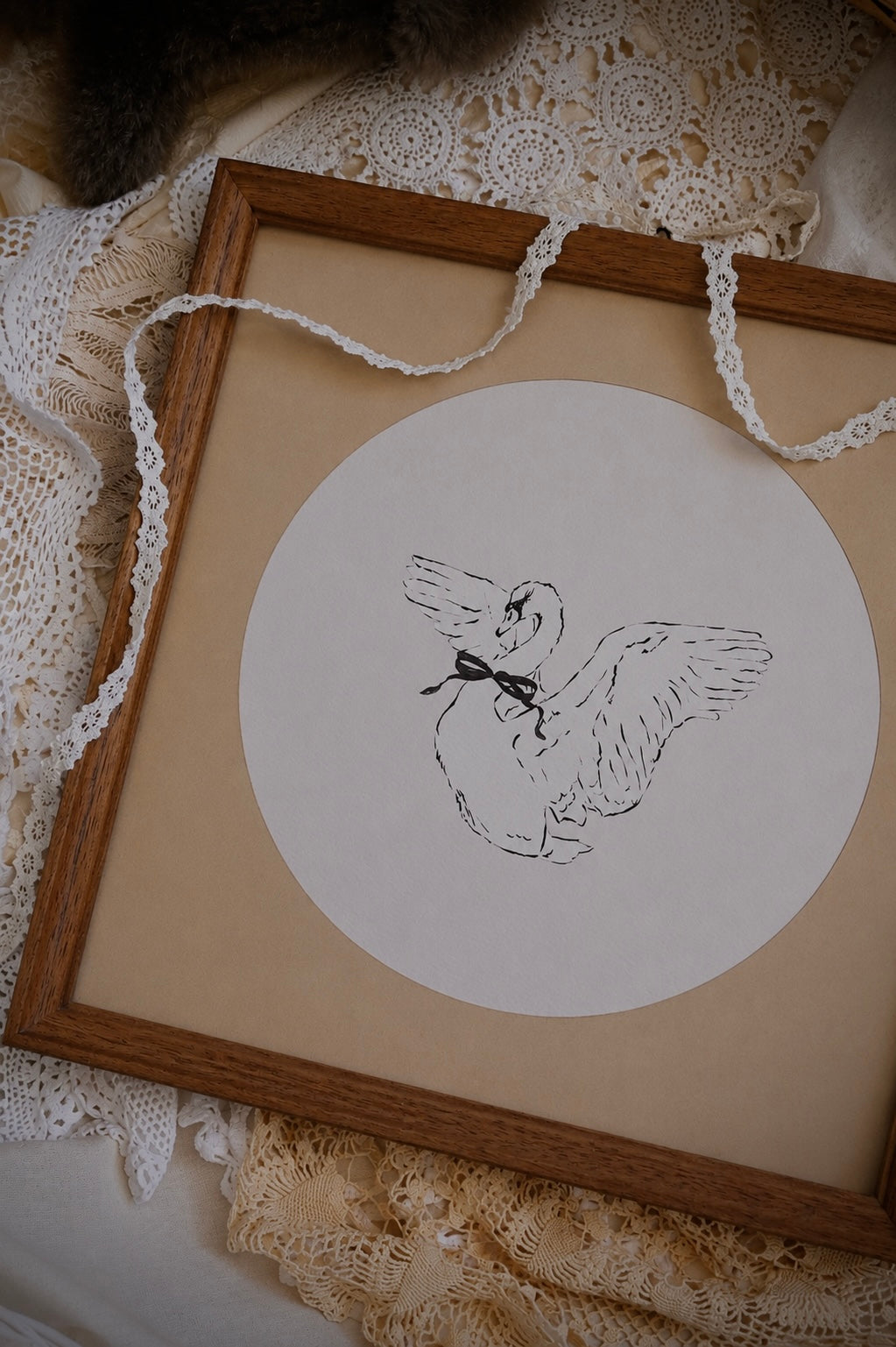 Swan Sketch | Large Frame