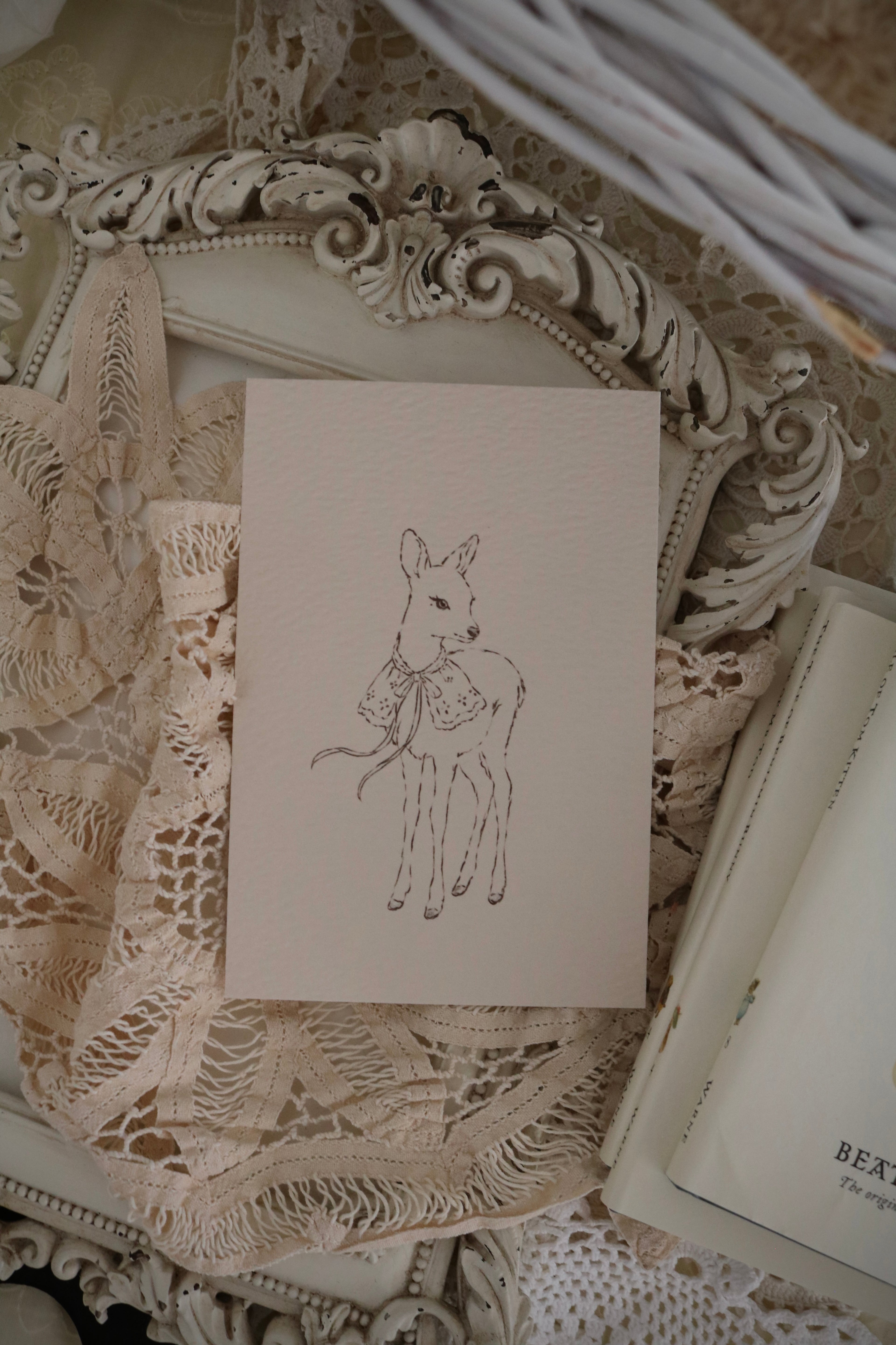 Ottilie Fawn Sketch | Art Print