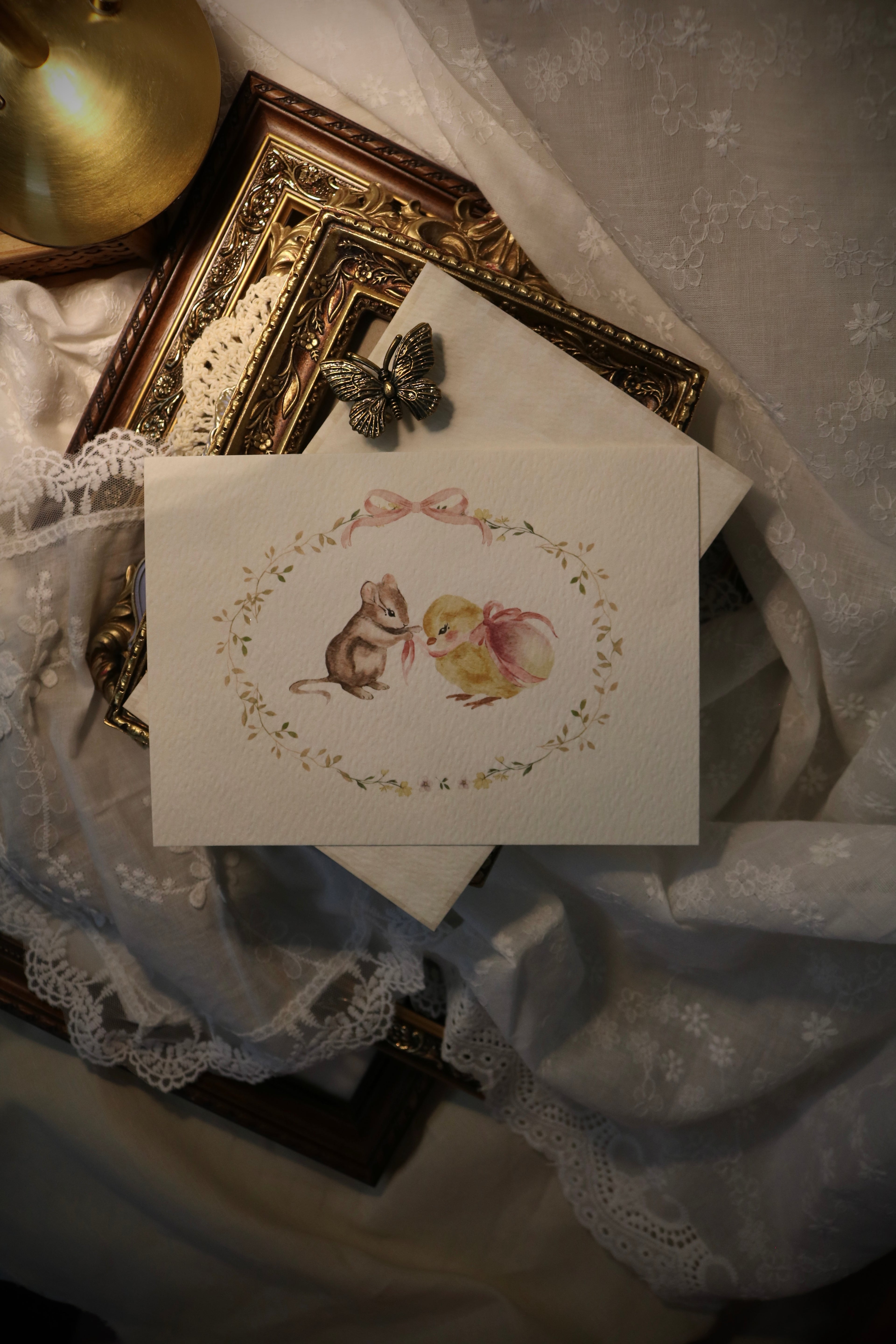 The Mouse and the Easter Chick | Art Print or Greeting Card