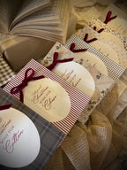 Personalised Christmas Card with Lace and Velvet Ribbon